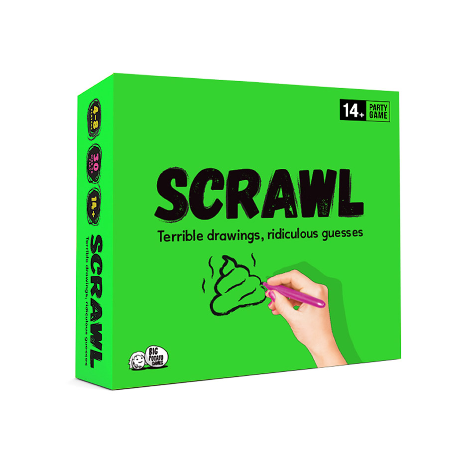✅ Scrawl Doodle your way to disaster Adult Party Game sealed