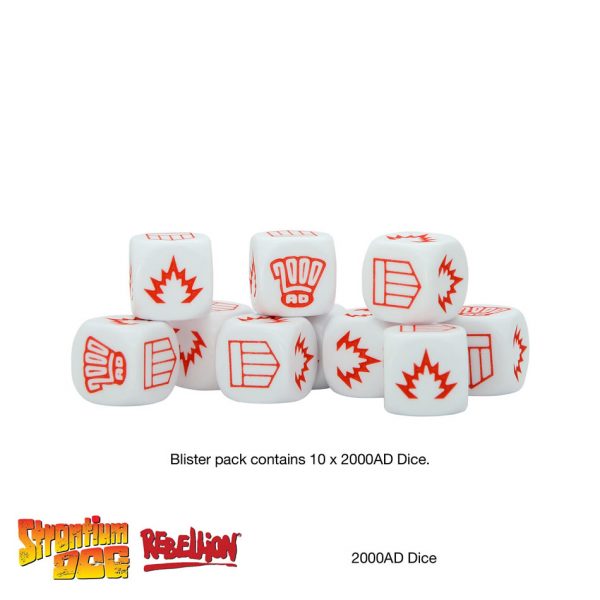 2000AD Combat dice for Judge Dredd and Strontium Dog miniatures games