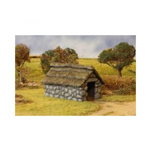 Renedra Stone Thatched Outbuilding Terrain (28mm)