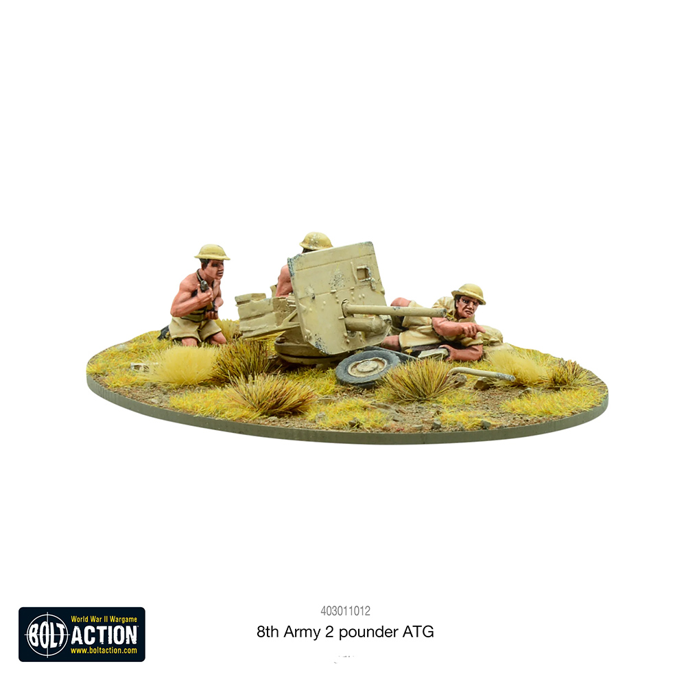 Bolt Action British 8th Army 2 pounder anti tank gun ATG