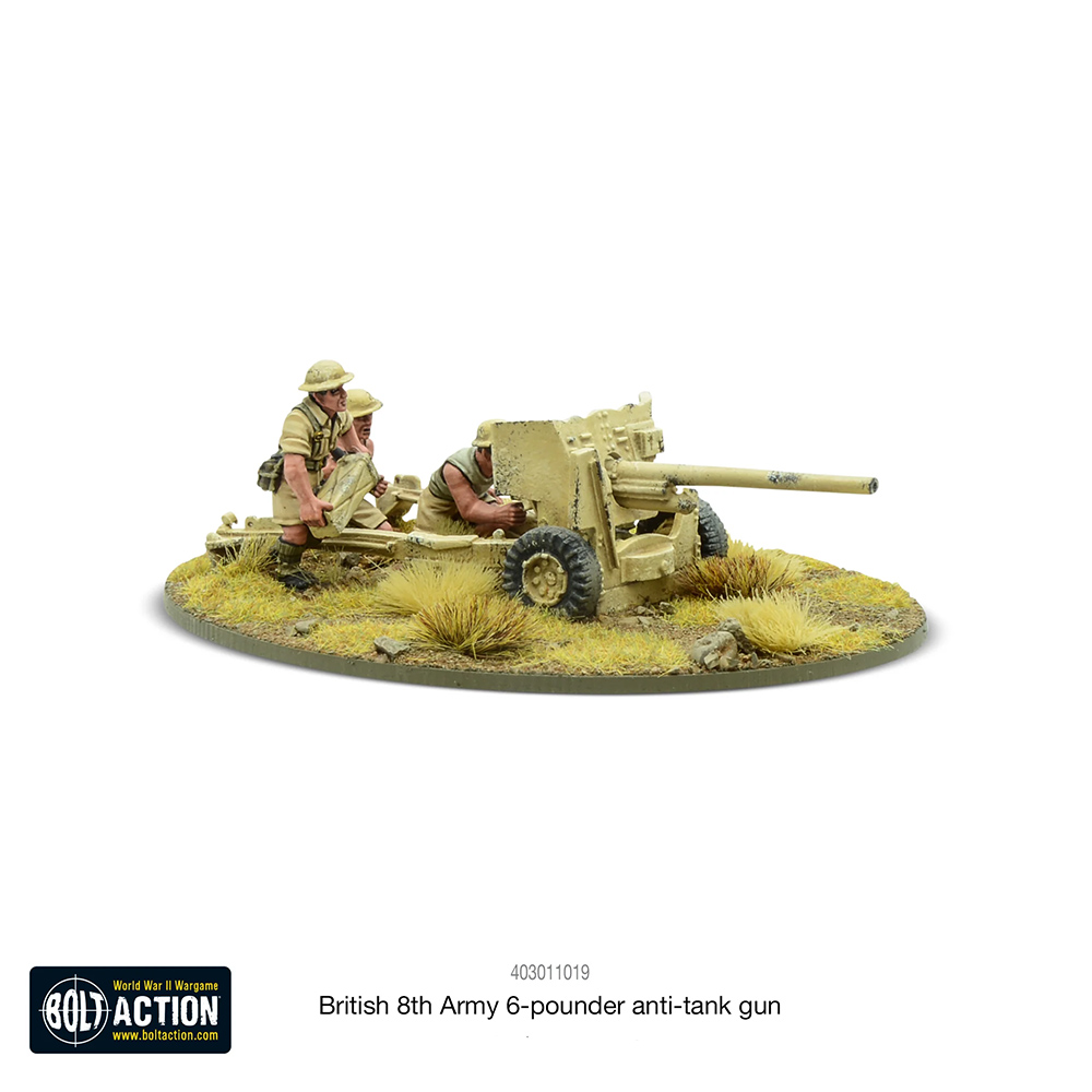 Bolt Action British 8th Army 6 pounder anti tank gun ATG