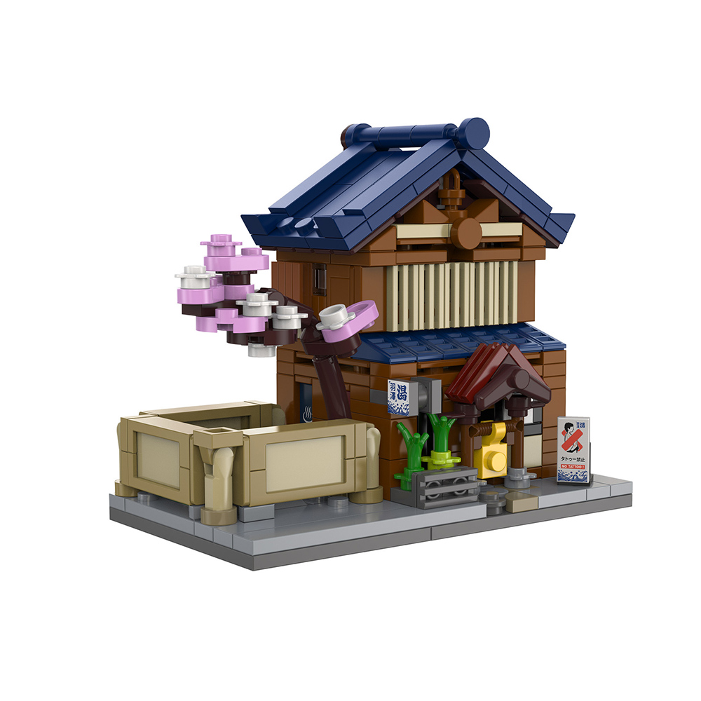 CaDA Mini Japanese Sento Bathhouse Building 352pcs